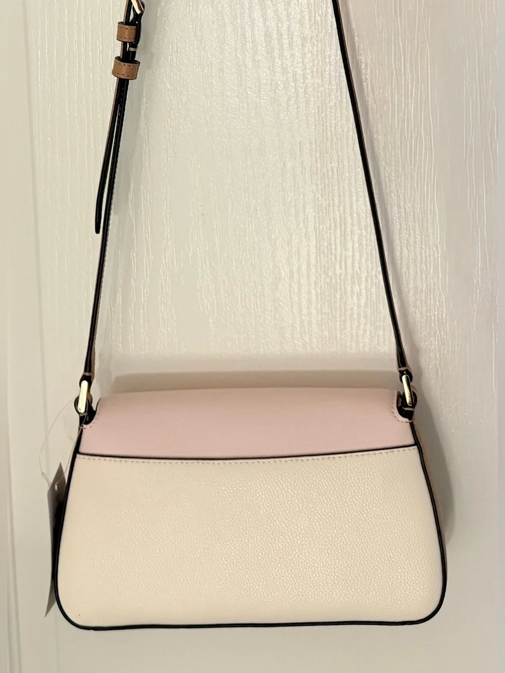 Kate Spade Pink & Cream Leather Crossbody with Adjustable Strap